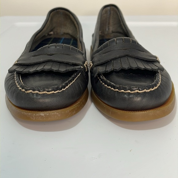 Sperry Women's Leather Penny Loafers Charcoal Black Size 8 Top Sider Preppy Lux - Picture 3 of 15
